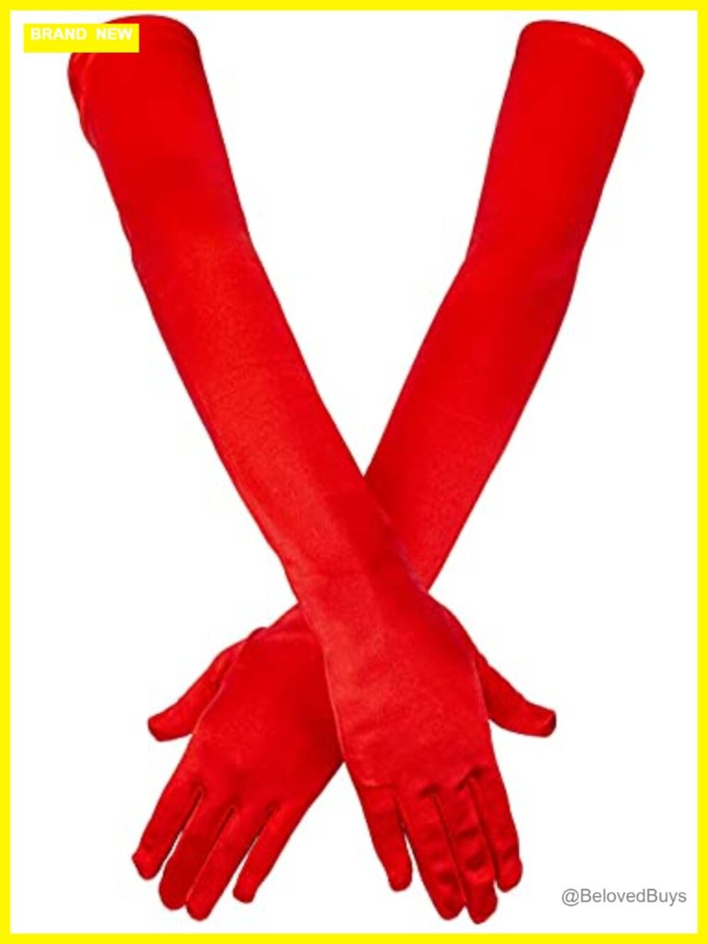Long Satin Elbow Gloves Stretchy Opera Accessory